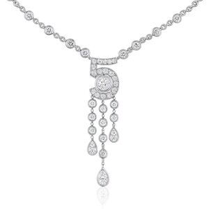 Elegant Silver Necklace with Crystal Accents Number 5 Necklace Gift for Her
